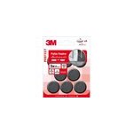 Patin feutre adhsif bi - matire  25 mm, 8 pices