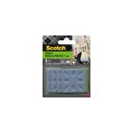 Patin glisseur adhsif carr gris scotch 50 mm, lot de 4