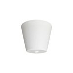 Pavillon de plafond cache - fils conique tibelec blanc 8, 9 x h. 7 cm