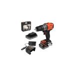Perceuse  percussion sans fil black & decker bcd383d2xk - qw 18v 2. 0 ah