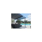Pergola adosse fixe acier et aluminium oslo 3, 5 x 4 m