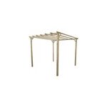 Pergola autoportante ipome en bois l. 300 x l. 300 x h. 247 cm