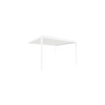 Pergola bioclimatique adoss�e manuelle salto alumin'home aluminium blanc ral 9010 - 4 x 3, 5 m