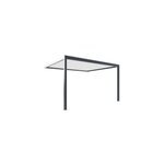 Pergola bioclimatique adoss�e motoris�e salto alumin'home aluminium gris fonc� ral 7016 - 4 x 3, 5 ma ...