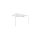 Pergola bioclimatique adoss�e motoris�e salto alumin'home aluminium blanc ral 9010 - 4 x 3, 5 m avec ...