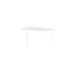 Pergola bioclimatique adoss�e manuelle salto alumin'home aluminium blanc ral 9010 - 5 x 3 m