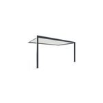 Pergola bioclimatique adoss�e motoris�e salto alumin'home aluminium gris fonc� ral 7016 - 5 x 3 m avec ...
