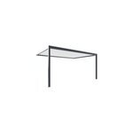 Pergola bioclimatique adoss�e motoris�e salto alumin'home aluminium gris fonc� ral 7016 - 5 x 3, 5 m ...