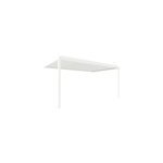Pergola bioclimatique adoss�e motoris�e salto alumin'home aluminium blanc ral 9010 - 5 x 3 m avec led ...