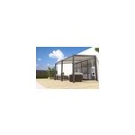 Pergola bioclimatique adosse ou autoportante aluminium brisbane 4 x 3 m