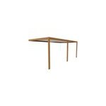 Pergola bioclimatique adoss�e manuelle salto alumin'home aluminium aspect bois - 6 x 3 m