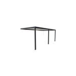 Pergola bioclimatique adoss�e manuelle salto alumin'home aluminium gris fonc� ral 7016 - 6 x 3 m