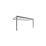 Pergola bioclimatique adoss�e manuelle salto alumin'home aluminium gris taupe ral 7039 - 5 x 3 m