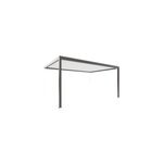 Pergola bioclimatique adoss�e manuelle salto alumin'home aluminium gris taupe ral 7039 - 5 x 3, 5 m