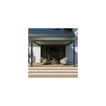 Pergola bioclimatique adosse motorise salto alumin'home aluminium gris fonc ral 7016 - 3 x 4 m avec ...