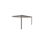 Pergola bioclimatique adoss�e motoris�e salto alumin'home aluminium gris taupe ral 7039 - 5 x 3 m avec ...