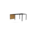 Pergola bioclimatique autoportante aluminium xxl 21, 52m gris - habrita