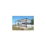 Pergola bioclimatique autoportante aluminium memphis 3 x 6 m