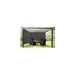 Pergola bioclimatique autoportante habrita aluminium 3, 6 x 3 m gris anthracite + 2 rideaux manuels 3, ... Pergola bioclimatique autoportante habrita aluminium 3, 6 x 3 m gris anthracite + 2 rideaux manuels 3, ...