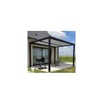 Pergola bioclimatique autoportante manuelle aluminium coloris noir green outside event 4 x 3 m