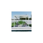 Pergola bioclimatique autoportante motoris�e salto alumin'home aluminium blanc ral 9010 - 3 x 3 m avec ...