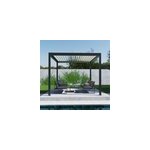 Pergola bioclimatique autoportante motorise salto alumin'home aluminium gris fonc ral 7016 - 3 x 3 ...