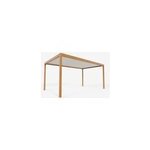 Pergola bioclimatique autoportante motoris�e salto alumin'home aluminium aspect bois - 5 x 3 m avec led ...