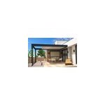 Pergola bioclimatique rétractable adossée aluminium gris et blanc kokoon 5 - 3 x 4, 10m sunstyl Pergola bioclimatique rétractable adossée aluminium gris et blanc kokoon 5 - 3 x 4, 10m sunstyl
