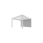 Pergolas bioclimatique adoss�e summer proloisirs l. 4 x l. 4m blanc