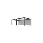 Pergolas bioclimatique adoss�e summer proloisirs l. 8. x l. 4m gris