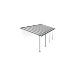 Pergola adoss�e sierra palram canopia aluminium gris 3 x 7. 4 cm