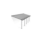 Pergola adoss�e sierra palram canopia aluminium gris 3 x 8. 6 cm