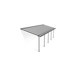 Pergola adossée sierra palram canopia aluminium et polycarbonate gris 3 x 9, 2m Pergola adossée sierra palram canopia aluminium et polycarbonate gris 3 x 9, 2m
