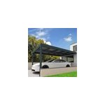 Carport solaire adosse aluminium gris 3, 5 x 5, 8 m sunstyl