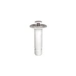 Pied de caisson plastique h. 100 mm x ø28 blanc à vis Pied de caisson plastique h. 100 mm x ø28 blanc à vis