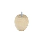Pied de lit ovale en htre bar plus texture bois h. 7 x l. 7 cm