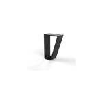 Pied de meuble triangle en acier noir h. 15 cm Pied de meuble triangle en acier noir h. 15 cm
