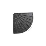Pied de parasol dalle polyéthylène quart de cercle noir lido 14kg Pied de parasol dalle polyéthylène quart de cercle noir lido 14kg
