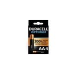 Pile alcaline aa (lr6) duracell optimum, lot de 4