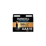 Pile alcaline aaa (lr03) duracell optimum, lot de 10