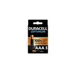 Pile alcaline aaa (lr03) duracell optimum, lot de 5