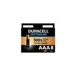 Pile alcaline aaa (lr03) duracell optimum, lot de 8