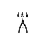 Pince circlips mchoire bec long, 3 pices
