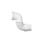 Pipe wc flexible coude extensible 230  390 mm wirquin