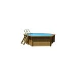 Piscine bois blooma lunda liner bleu 4, 12 x h. 1, 19 m