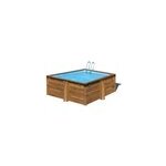 Piscine bois gre carra liner bleu 3, 05 x 3, 05 x h. 1, 19 m