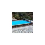 Piscine b�ton aspect bois rectangulaire naturalis l. 7, 5 x l. 3, 24 x h. 1, 43 m