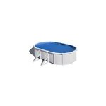 Piscine hors sol acier ovale 5, 27 m x h. 132cm gr� kitprov508d blanche avec pompe