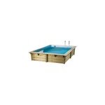 Piscine hors sol bois ubbink fidji rectangulaire l. 3 x l. 4 x 1, 2m avec pompe