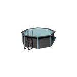 Piscine hors sol composite gris gr� �4, 10 x h. 1, 24 m